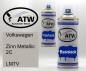 Preview: Volkswagen, Zinn Metallic 2C, LM7V: 400ml Sprühdose + 400ml Klarlack - Set, von ATW Autoteile West.